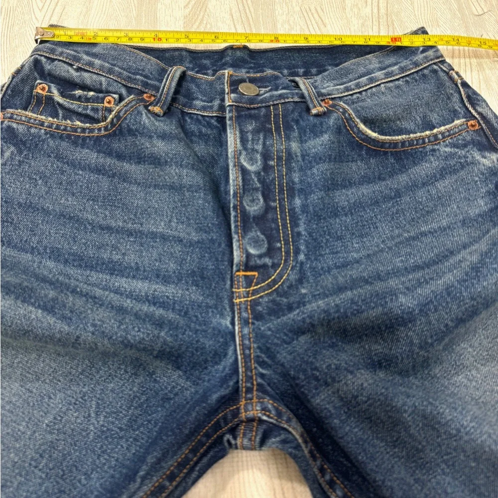 GRLFRND Straight Leg Jeans in Dark Blue Denim - Picture 10 of 13